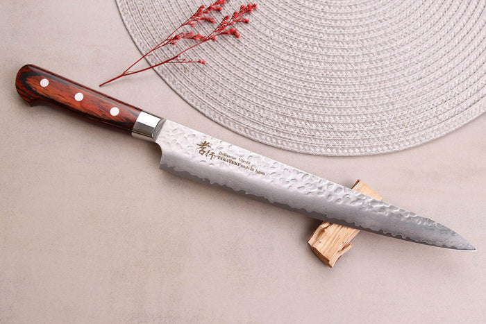Couteau sujihiki japonais 24cm Sakai Takayuki Damascus Western 33 couches