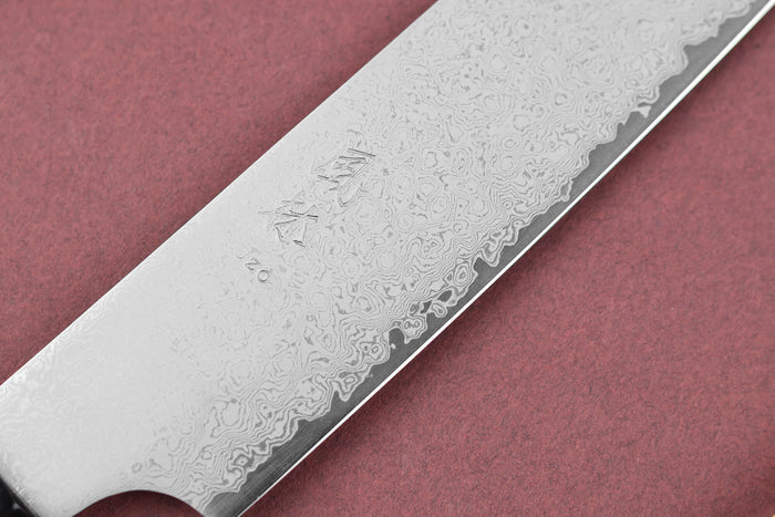Couteau sujihiki kiritsuke 24cm japonais artisanal Yuzo Damas VG10
