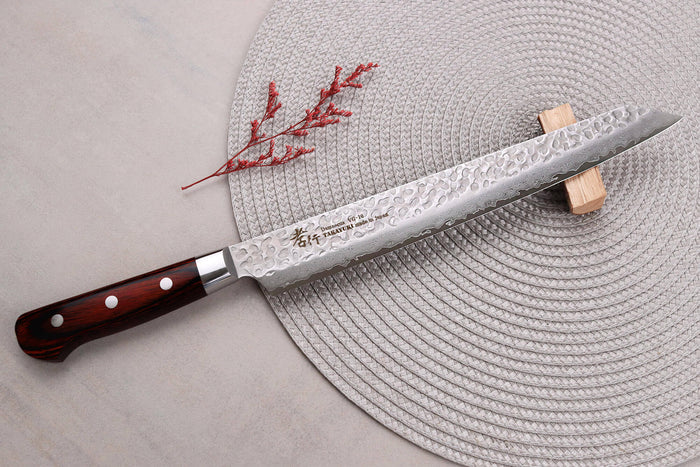 Couteau sujihiki kiritsuke japonais 27cm Sakai Takayuki Damascus Western 33 couches