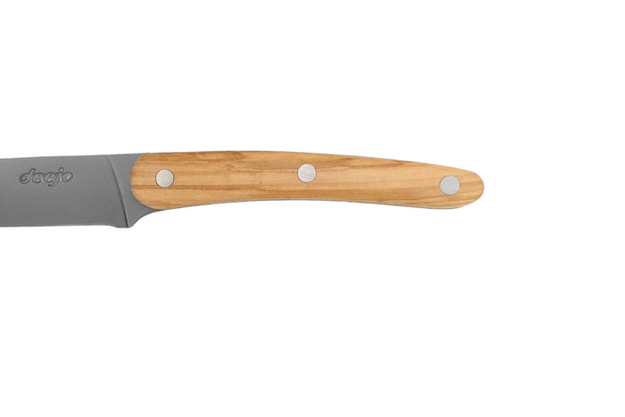 Couteau tranchelard Deejo 20cm manche en bois d'olivier