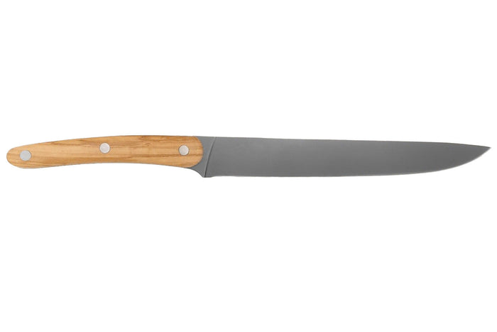Couteau tranchelard Deejo 20cm manche en bois d'olivier