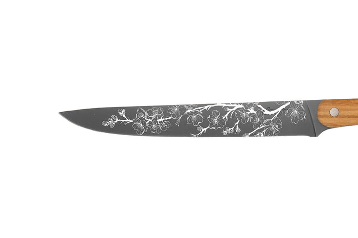 Couteau tranchelard Deejo Sakura 20cm manche en bois d'olivier
