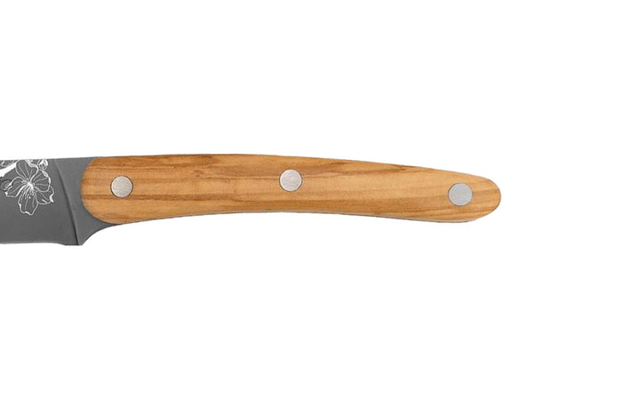 Couteau tranchelard Deejo Sakura 20cm manche en bois d'olivier