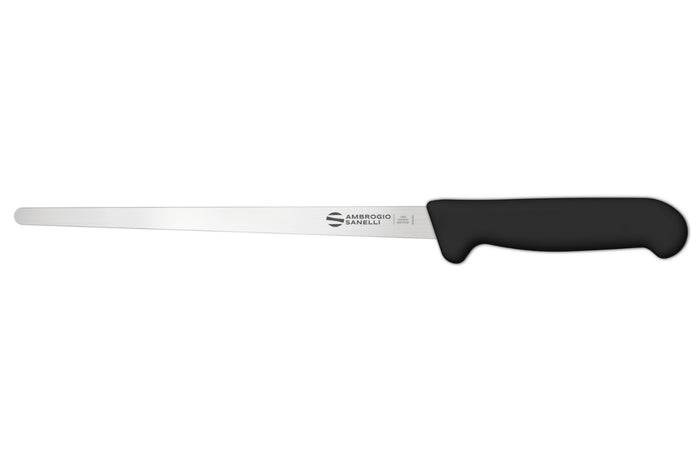 Couteau tranchelard professionnel Ambrogio Sanelli Supra extra étroit noir 28cm