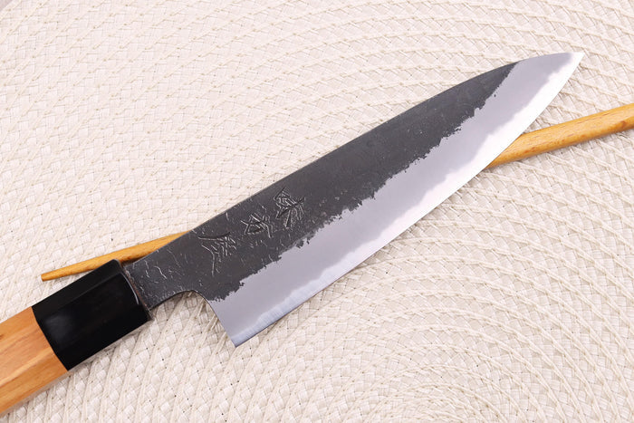 Couteau universel 13,5cm japonais artisanal Hinoura Mutsumi Ajikataya Black Nashiji