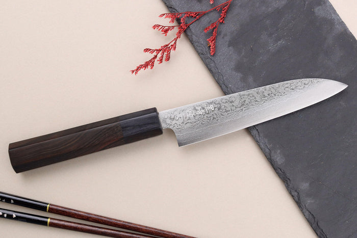 Couteau universel 13,5cm japonais artisanal Makoto Kurosaki VG7 Damas