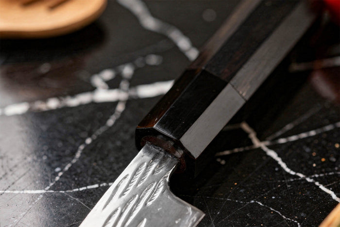 Couteau universel 13,5cm japonais artisanal Wusaki Kuronawa G3 damas