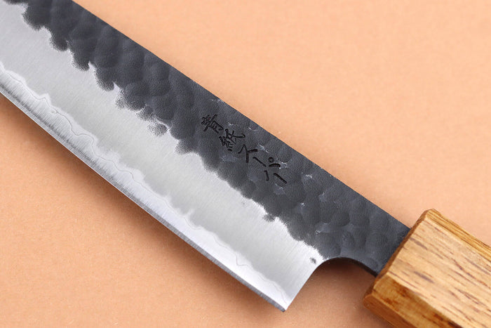 Couteau universel 13,5cm japonais artisanal Yuzo Black AS chêne brûlé