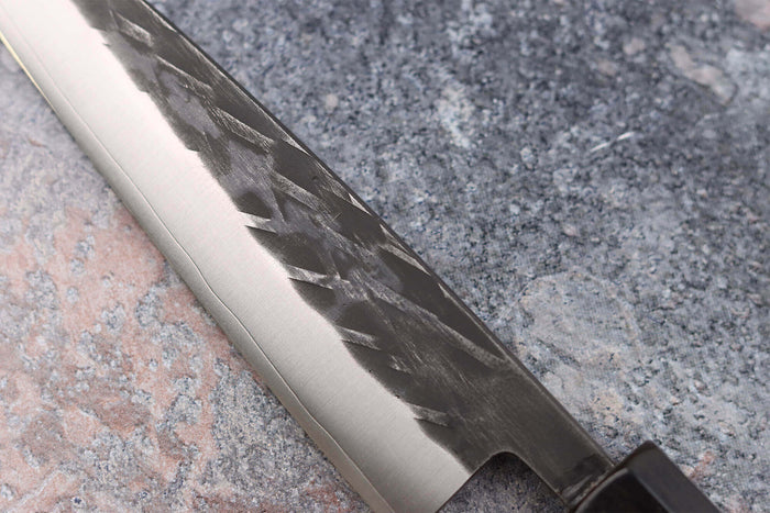 Couteau universel 13,5cm japonais artisanal Yuzo Black SLD ébène et cognassier