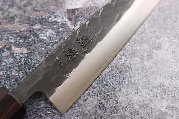 Couteau universel 13,5cm japonais artisanal Yuzo Black SLD ébène et cognassier