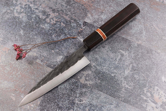 Couteau universel 13,5cm japonais artisanal Yuzo Black SLD ébène et cognassier