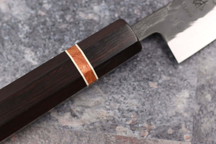 Couteau universel 13,5cm japonais artisanal Yuzo Black SLD ébène et cognassier