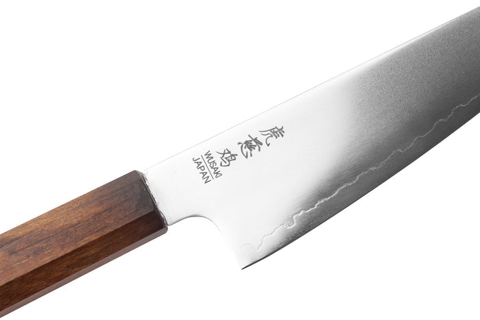 Couteau universel 13cm japonais artisanal Wusaki Hikari SLD manche bubinga