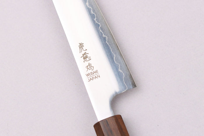 Couteau universel 13cm japonais artisanal Wusaki Hikari SLD manche bubinga