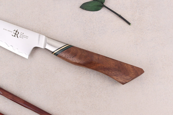 Couteau universel 13cm Ryda Knives A-30 San Maï et manche en noyer