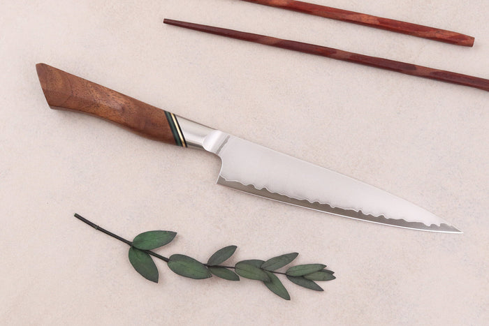 Couteau universel 13cm Ryda Knives A-30 San Maï et manche en noyer