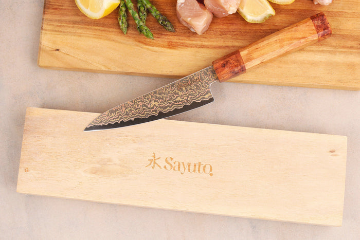Couteau universel 14cm Sayuto Érable Damas 12Cr