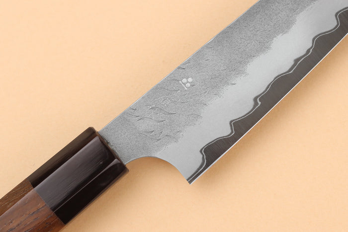 Couteau universel 15cm japonais artisanal Nigara Hamono Tsuchime AS manche en noyer
