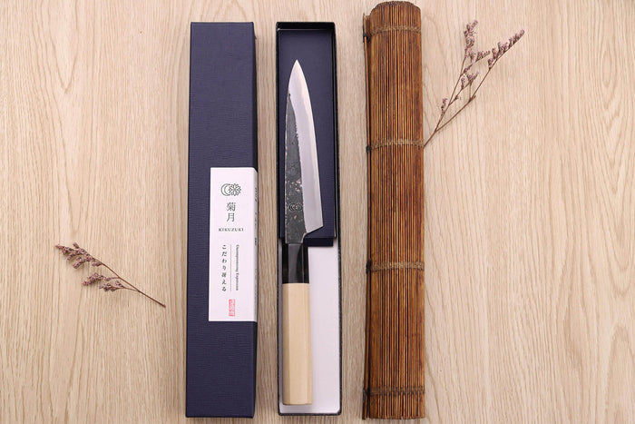 Couteau universel 15cm japonais artisanal Sakai Kikumori Kikuzuki Kuro