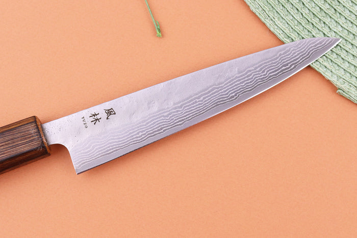 Couteau universel 15cm japonais artisanal Yuzo Enju Damas 440C