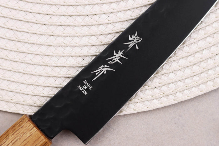 Couteau universel 15cm japonais Sakai Takayuki Kurokage VG10 manche en chêne brûlé