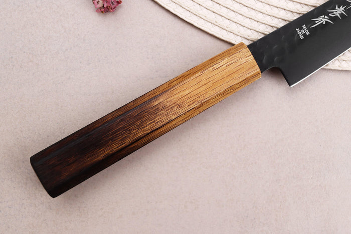 Couteau universel 15cm japonais Sakai Takayuki Kurokage VG10 manche en chêne brûlé