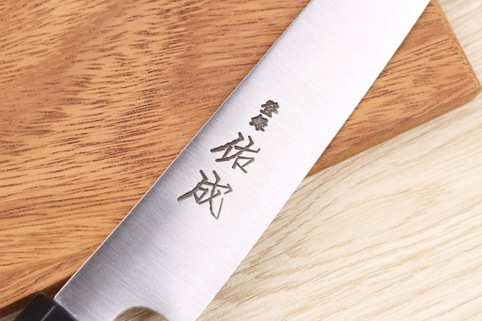 Couteau universel 16,5cm japonais artisanal Sukenari SG2 San Maï manche en bois de rose