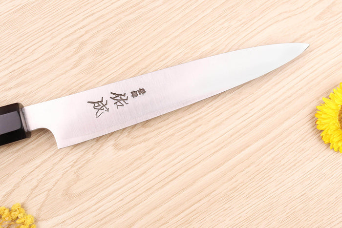 Couteau universel 16,5cm japonais artisanal Sukenari SG2 San Maï manche en bois de rose