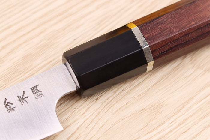 Couteau universel 16,5cm japonais artisanal Sukenari SG2 San Maï manche en bois de rose