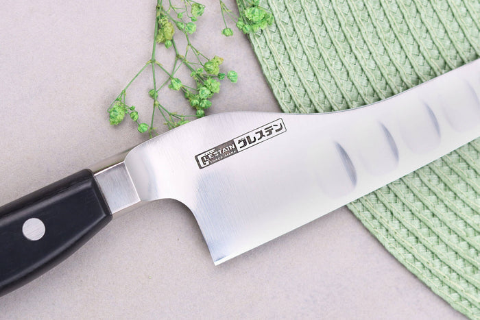 Couteau universel alvéolé dos courbé japonais Glestain K Series 18cm