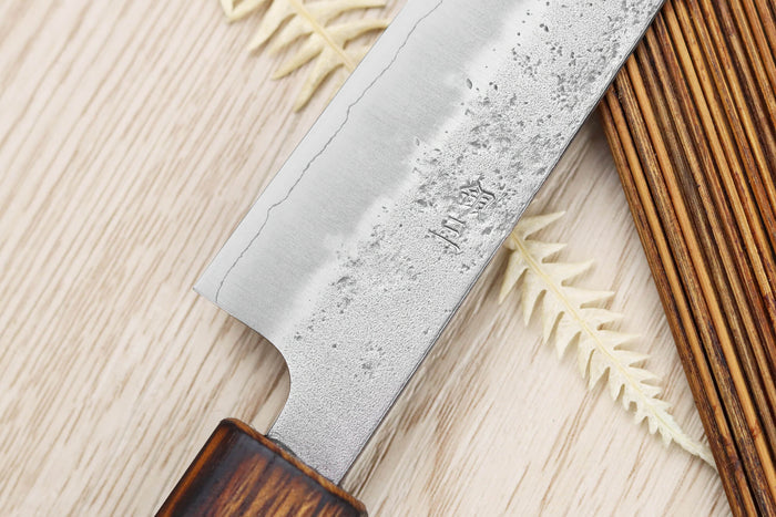 Couteau universel japonais artisanal Wusaki Yoshi G3 chêne 14cm