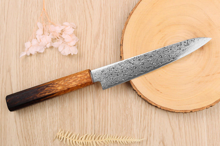 Couteau universel japonais artisanal Yoshihiro ZAD lame damassée 15cm