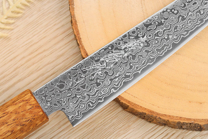 Couteau universel japonais artisanal Yoshihiro ZAD lame damassée 15cm