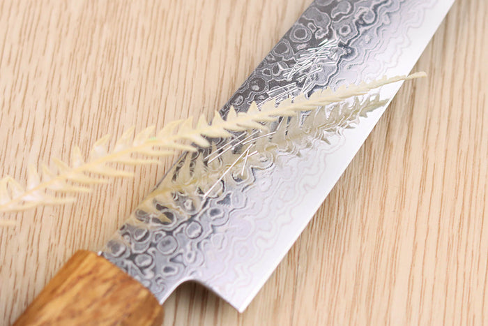 Couteau universel japonais artisanal Yoshihiro ZAD lame damassée 15cm