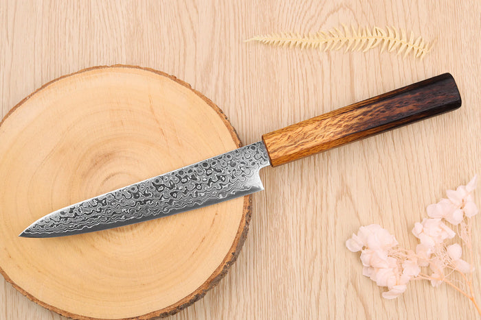 Couteau universel japonais artisanal Yoshihiro ZAD lame damassée 15cm