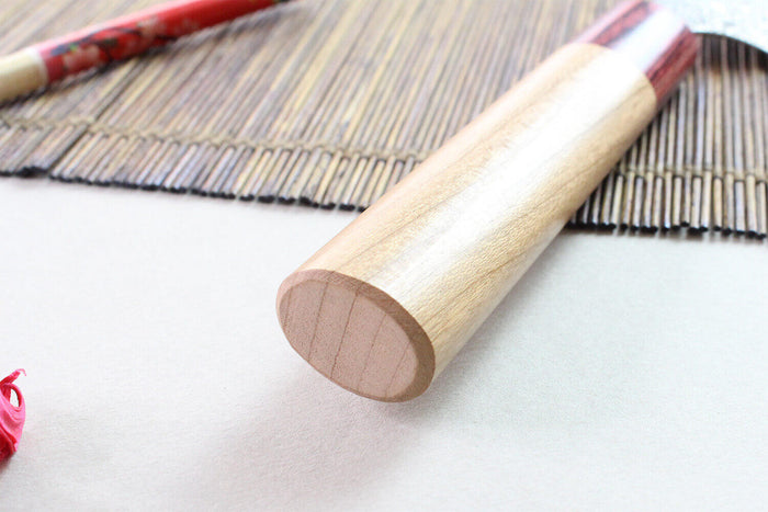 Couteau universel japonais artisanal Yoshimi Kato 12cm VG10 Nickel Damascus cerisier