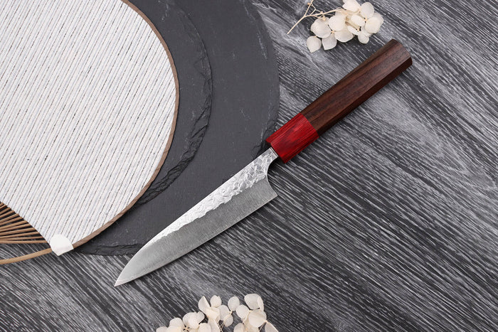 Couteau universel japonais artisanal Yoshimi Kato Minamo SG2 Tsuchime 12cm