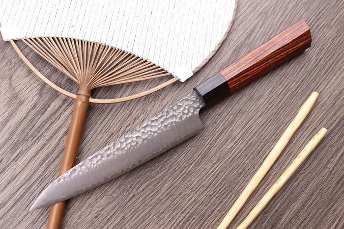 Couteau universel japonais Kanetsugu Heptagon Uto martelé 15cm