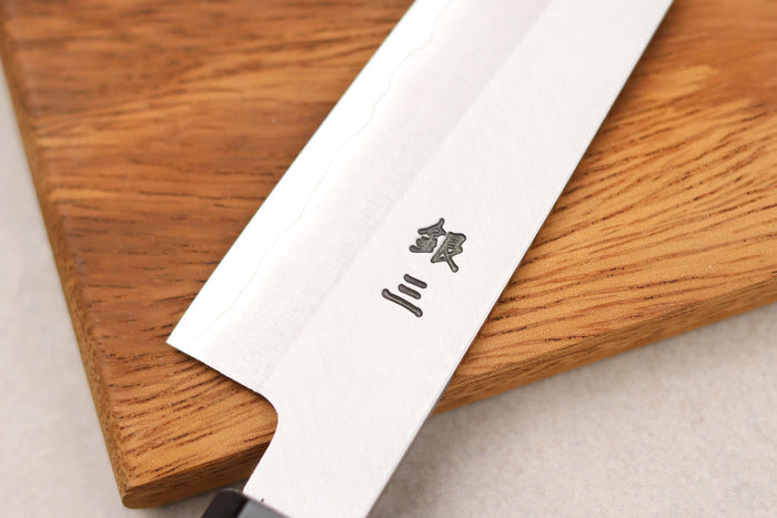 Couteau universel kiritsuke 12cm japonais artisanal Momotaro Ginsan manche en magnolia