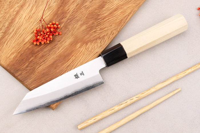 Couteau universel kiritsuke 12cm japonais artisanal Momotaro Ginsan manche en magnolia