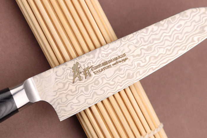 Couteau universel kiritsuke 12cm japonais Sakai Takayuki Coreless Damascus