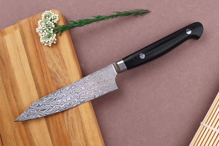Couteau universel kiritsuke 12cm japonais Sakai Takayuki Coreless Damascus