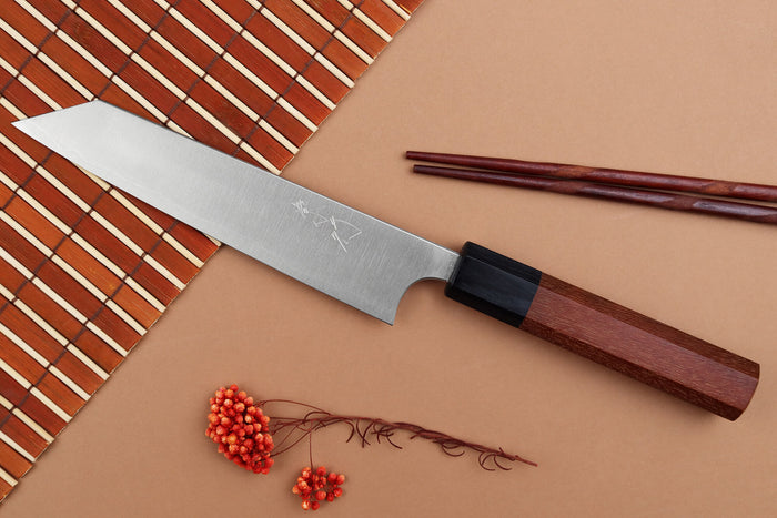 Couteau universel kiritsuke japonais artisanal Shibata Koutetsu R2 15cm