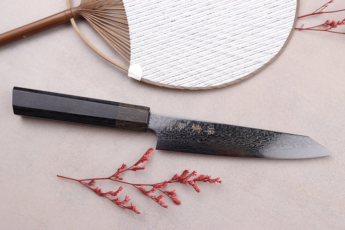 Couteau universel kiritsuke japonais Kanetsugu Zuiun Kiwami revêtement DLC 15cm
