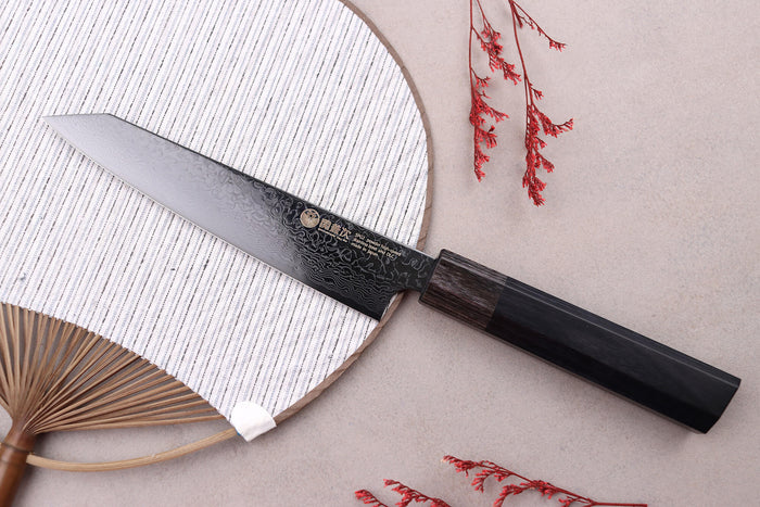 Couteau universel kiritsuke japonais Kanetsugu Zuiun Kiwami revêtement DLC 15cm