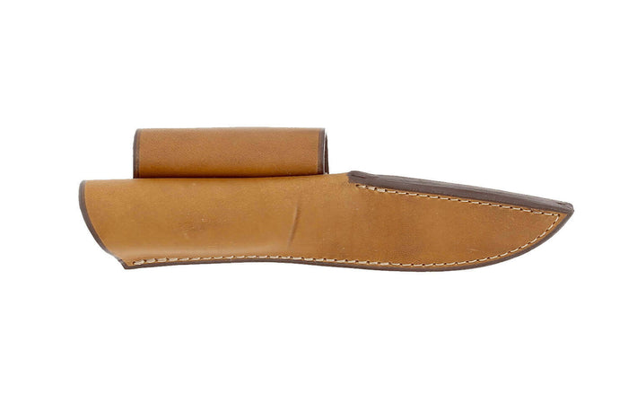 Couteau Wildsteer Baby Wild BWI0101 lame 9cm manche cuir gold + étui en cuir assorti