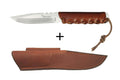 Couteau Wildsteer Baby Wild BWI0102 lame 9cm manche cuir marron + étui en cuir assorti