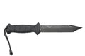 Couteau Wildsteer Sherkan SHE3113 lame noire tanto 13,5cm manche tactiprène noir + étui en POM/nylon