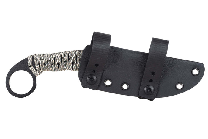 Couteau Wildsteer Talim TAL3114 lame noire 9,7cm manche paracorde urban camo + étui Kydex