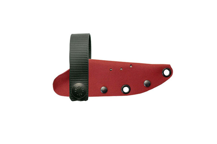 Couteau Wildsteer Troll TRO3104 lame noire 8,5cm manche tactiprène rouge + étui en Kydex